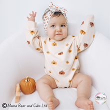 Load image into Gallery viewer, Girls Pumpkin Romper
