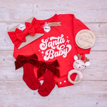 Load image into Gallery viewer, Red Santa Baby - Girl's Romper