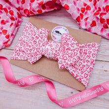 Load image into Gallery viewer, Red Hearts Bow Headband
