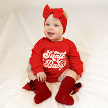 Load image into Gallery viewer, Red Santa Baby - Girl's Romper