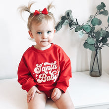 Load image into Gallery viewer, Red Santa Baby - Girl's Romper