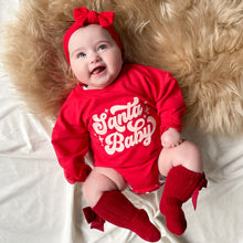 Load image into Gallery viewer, Red Santa Baby - Girl's Romper