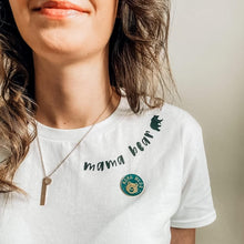 Load image into Gallery viewer, Mama Bear Necklace & Enamel Pin - Mama Bear and Cubs ltd