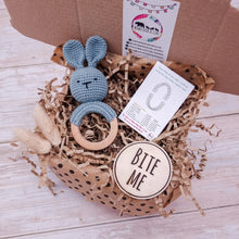 Load image into Gallery viewer, Crochet Rattle Bunny Teether