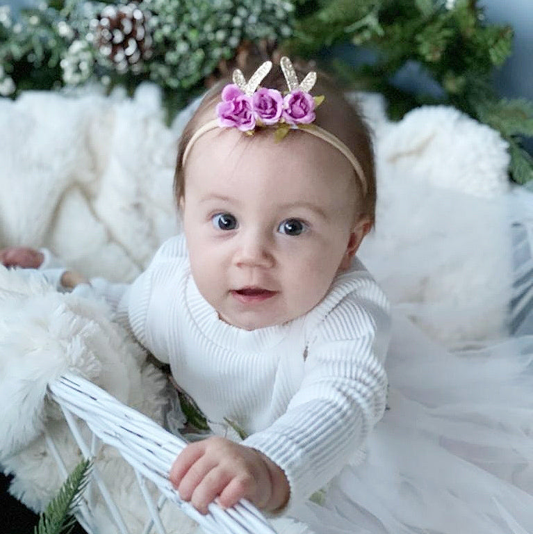 Pink Reindeer Headband - SALE END OF LINE