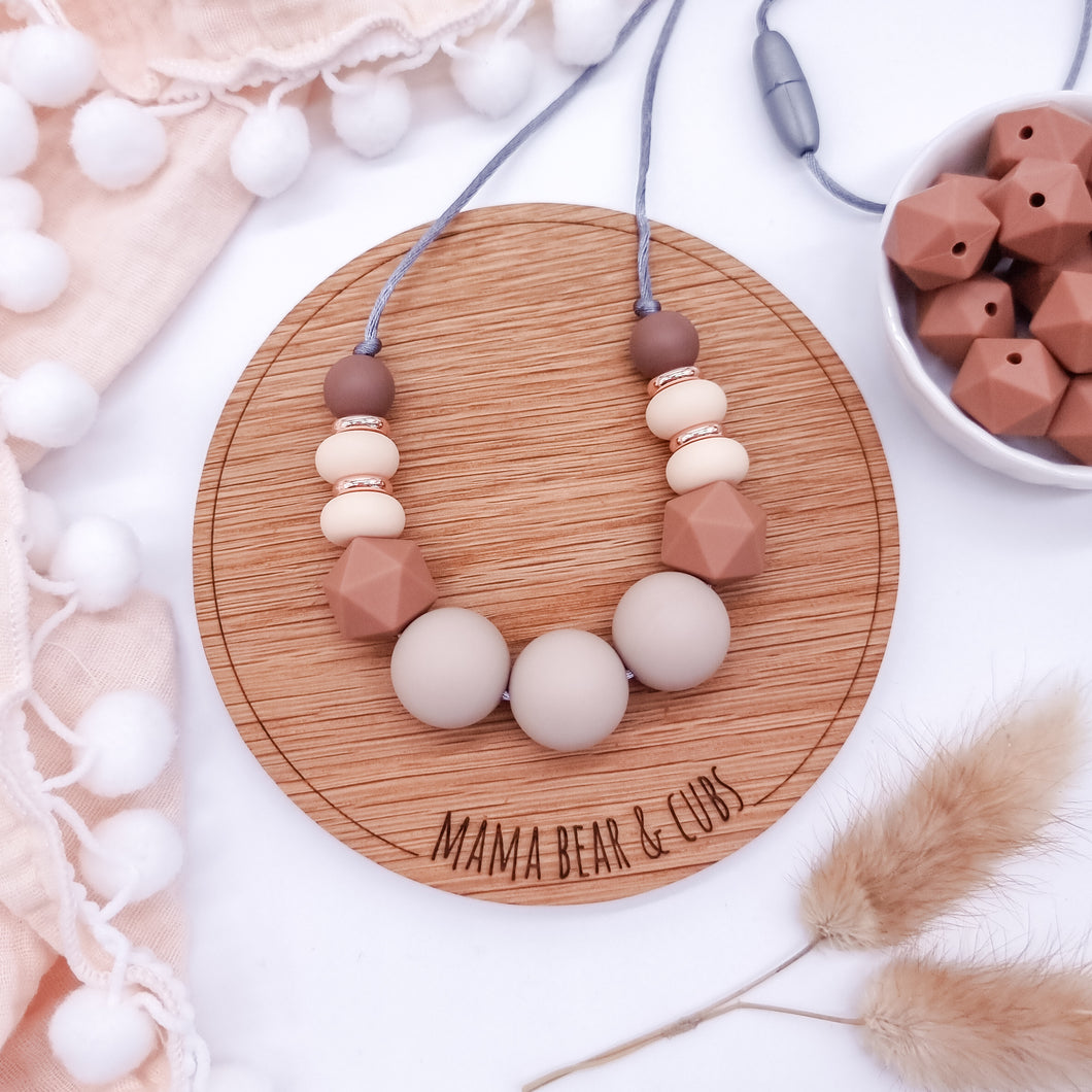 Breastfeeding & Teething Necklace - Caramel