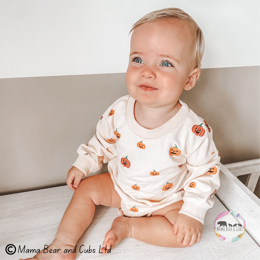 Boys Pumpkin Romper