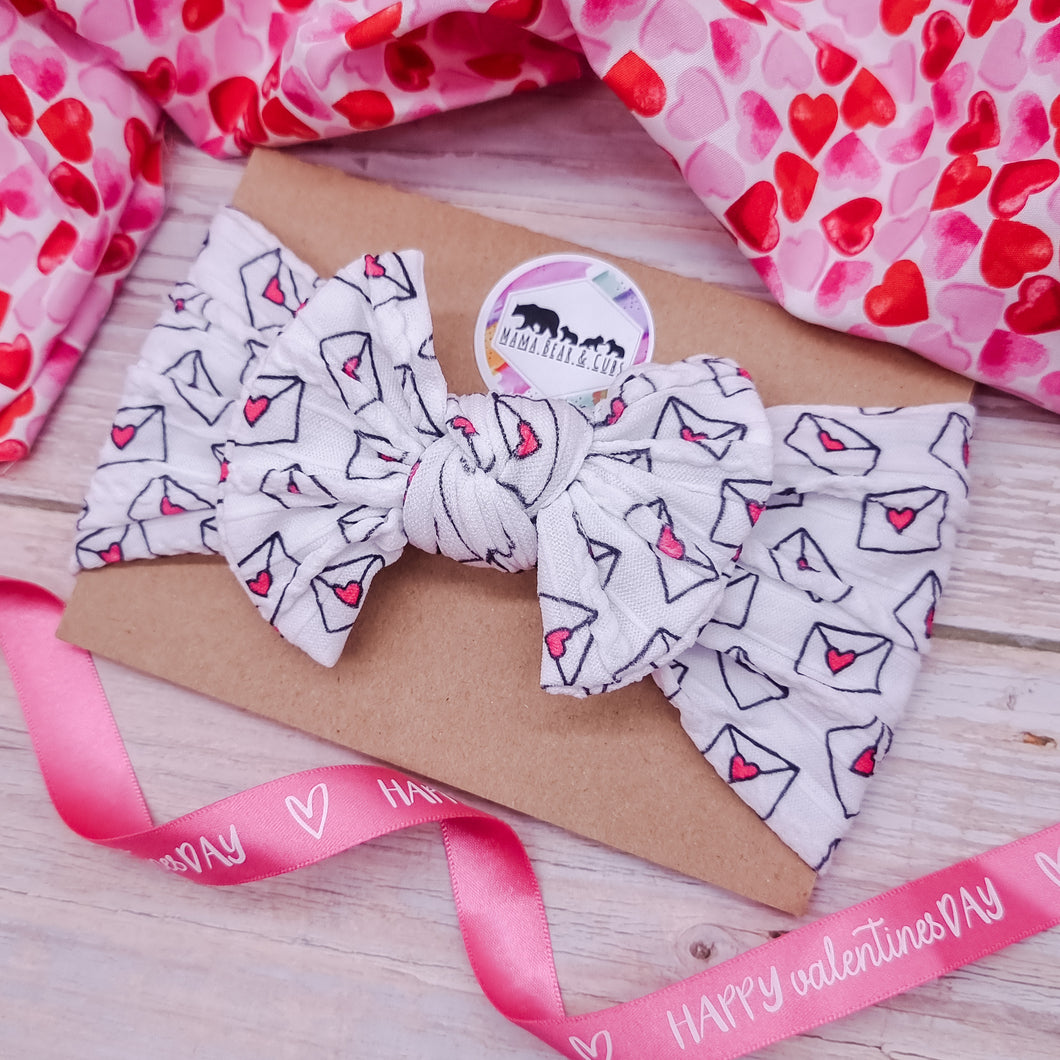 SALE Love Letter Bow Headband