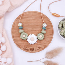 Load image into Gallery viewer, Breastfeeding &amp; Teething Necklace - Daisy Chain Dhalia Bloom
