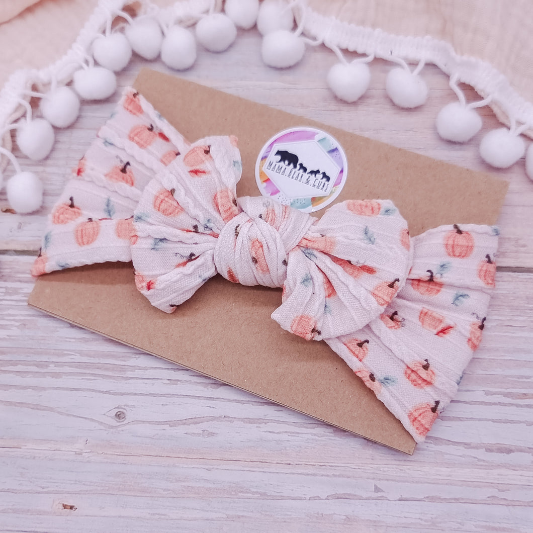 Peachy Pumpkins Bow