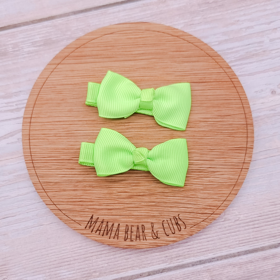Sale Clip Bows - lime