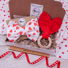 Load image into Gallery viewer, Valentines Heart Bow &amp; Teether
