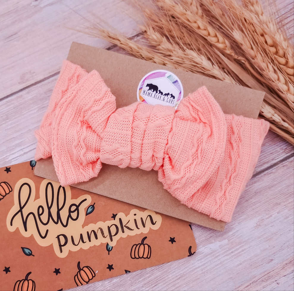 Apricot Oversized Bow