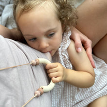 Load image into Gallery viewer, Breastfeeding &amp; Teething Necklace - Cream U Silicone Necklace
