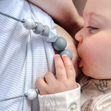 Load image into Gallery viewer, Breastfeeding &amp; Teething Necklace - Pewter
