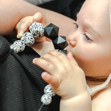 Load image into Gallery viewer, Breastfeeding &amp; Teething Necklace Monochrome Necklace - Black
