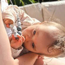 Load image into Gallery viewer, Breastfeeding &amp; Teething Necklace - Pewter
