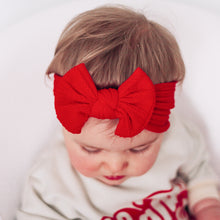 Load image into Gallery viewer, Red Cable Knit Bow
