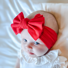 Load image into Gallery viewer, Red Ribbed Bow
