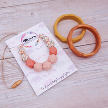 Load image into Gallery viewer, Breastfeeding &amp; Teething Necklace Set - Peach Blossom
