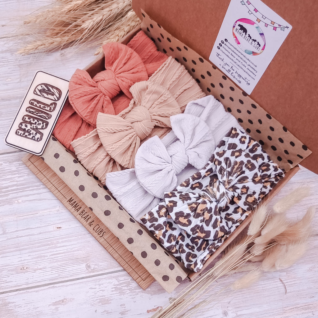 Bow Headband Leopard Bundle x4
