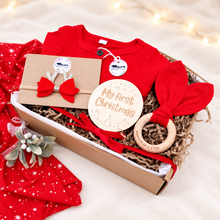 Load image into Gallery viewer, Girl's Reindeer Christmas Romper Set
