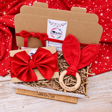 Load image into Gallery viewer, Christmas Bow &amp; Red Teether Gift (other designs available)
