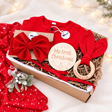 Load image into Gallery viewer, Girl's Reindeer Christmas Romper Set
