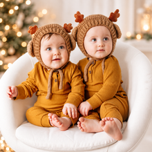 Load image into Gallery viewer, Unisex Reindeer Christmas Bonnet
