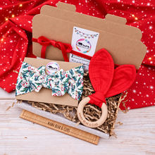 Load image into Gallery viewer, Christmas Bow &amp; Red Teether Gift (other designs available)
