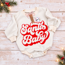 Load image into Gallery viewer, Santa Baby Boy's Cream Christmas Romper
