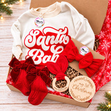 Load image into Gallery viewer, Santa Baby Girl’s Cream Christmas Romper
