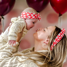 Load image into Gallery viewer, Matching Valentines Headbands - Red Hearts
