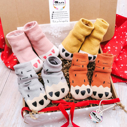Cub Slipper Socks - Non Slip Soles - Mama Bear and Cubs ltd