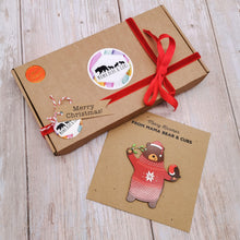 Load image into Gallery viewer, Xmas Bow Teether Gift Box - Mama Bear and Cubs ltd
