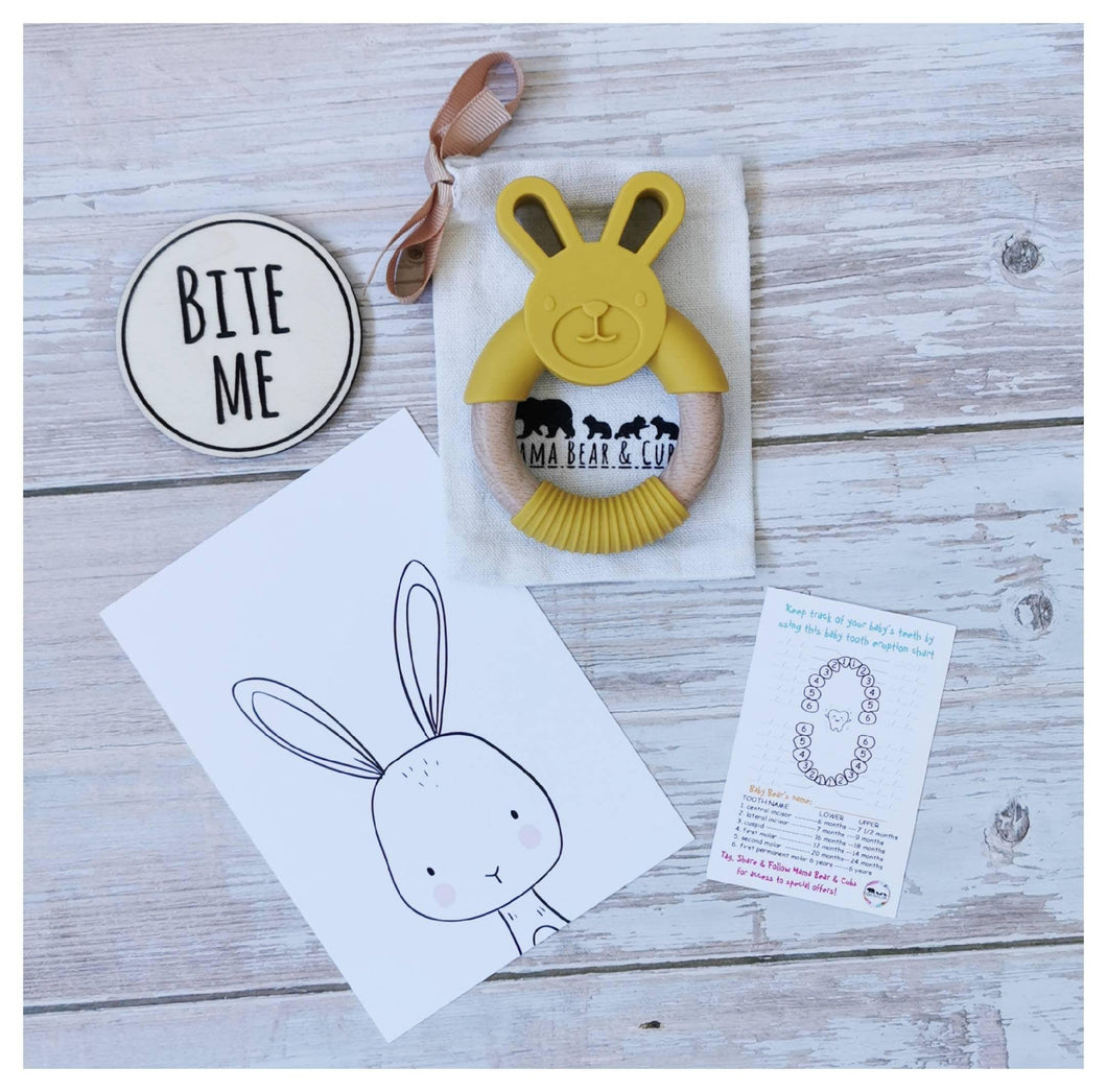 Bunny Teether - Mama Bear and Cubs ltd